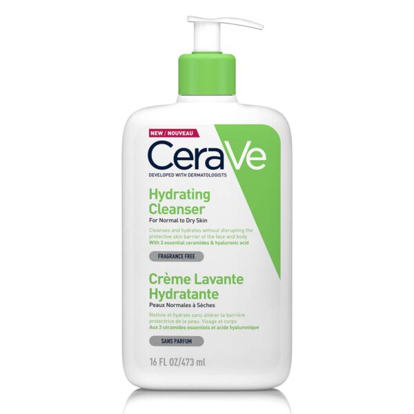CeraVe Хидратиращ измиващ крем за лице и тяло за нормална към суха кожа, 473 мл 3337875597333 - Image 1