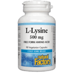 NATURAL FACTORS L-LYSINE 500mg x 90 caps