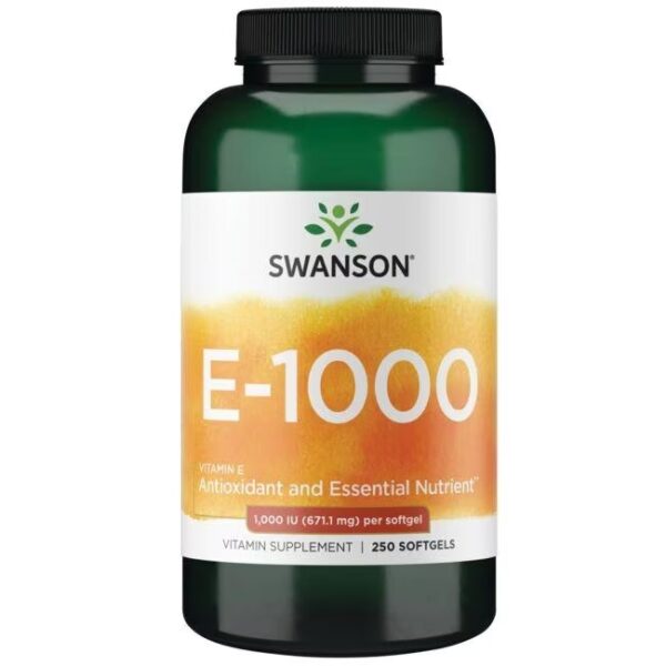 Swanson Витамин Е 250 софт гел капсули - Image 1