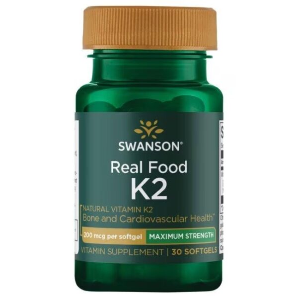 Swanson Витамин K2 максимална сила 30 софт гел капсули - Image 1