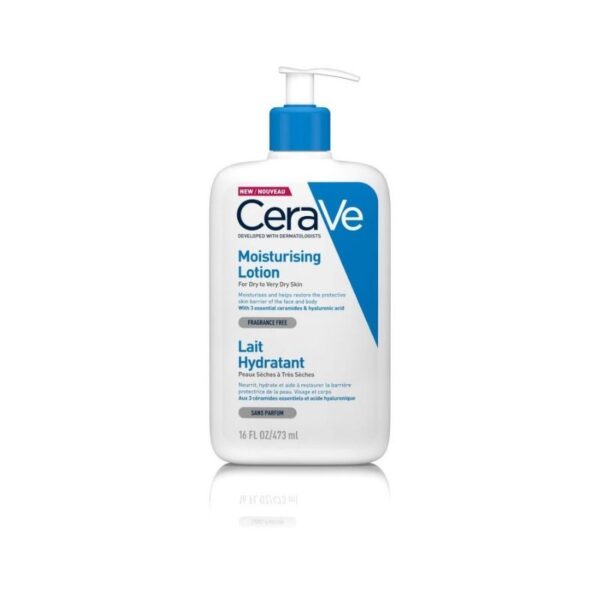 CeraVe Хидратиращ лосион за лице и тяло за суха към много суха кожа, 473 мл 3337875597395 - Image 1
