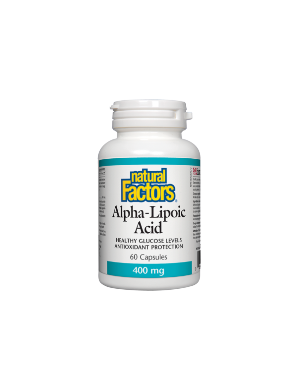 Alpha-Lipoic Acid/ Алфа-липоева киселина 400 mg x 60 капсули Natural Factors - Image 1