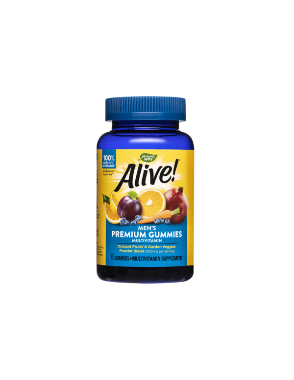 Natures Way Премиум мултивитамини за мъже, 75 желирани таблетки-Alive - Image 1