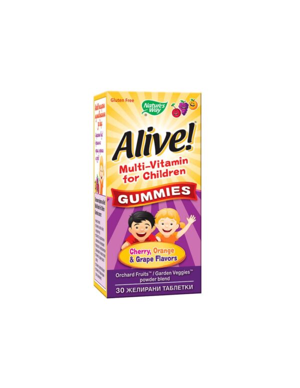 Alive Мултивитамини за деца, 30 желирани таблетки Nature’s Way - Image 1