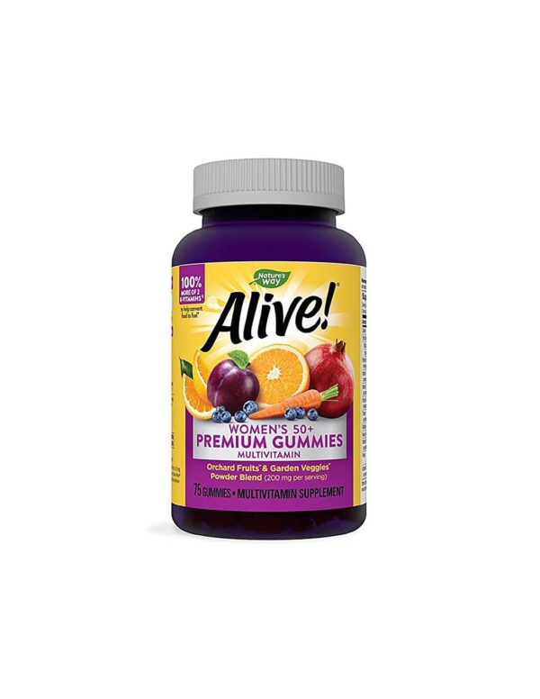Natures Way Премиум мултивитамини за жени 50+ , 75 желирани таблетки Alive - Image 1