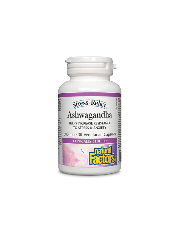 Ashwagandha - Ашваганда, 600 mg, 30 капсули Natural Factors - Image 1