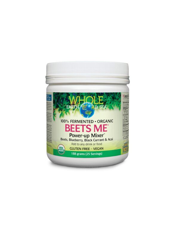 Beets Me™ Power-up Mixer™ Whole Earth & Sea®/ Формула от червено цвекло, боровинки, касис, акай бери x 188 g / 25 дози Natural Factors - Image 1
