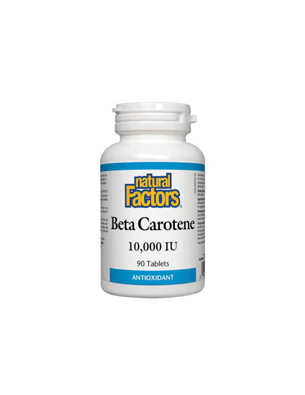 Beta Carotene - Бета Каротин 10 000 IU, 90 таблетки Natural Factors - Image 1