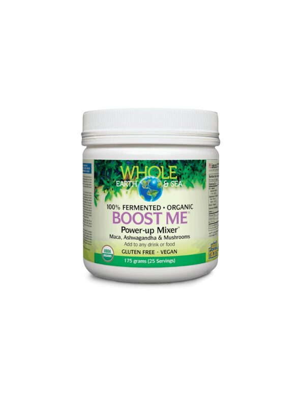 Boost Me™ Power-up Mixer™ Whole Earth & Sea®/ Формула с мака, ашваганда, смес от гъби х 175 g пудра/ 25 дози Natural Factors - Image 1