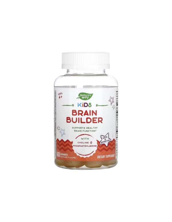 Natures Way Детска формула за стимулиране на мозъчната дейност - Kids Brain Builder, 60 желирани таблетки - Image 1
