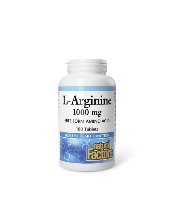 Енергия - Л-Аргинин (L-Arginine), 1000 mg х 180 таблетки Natural Factors - Image 1