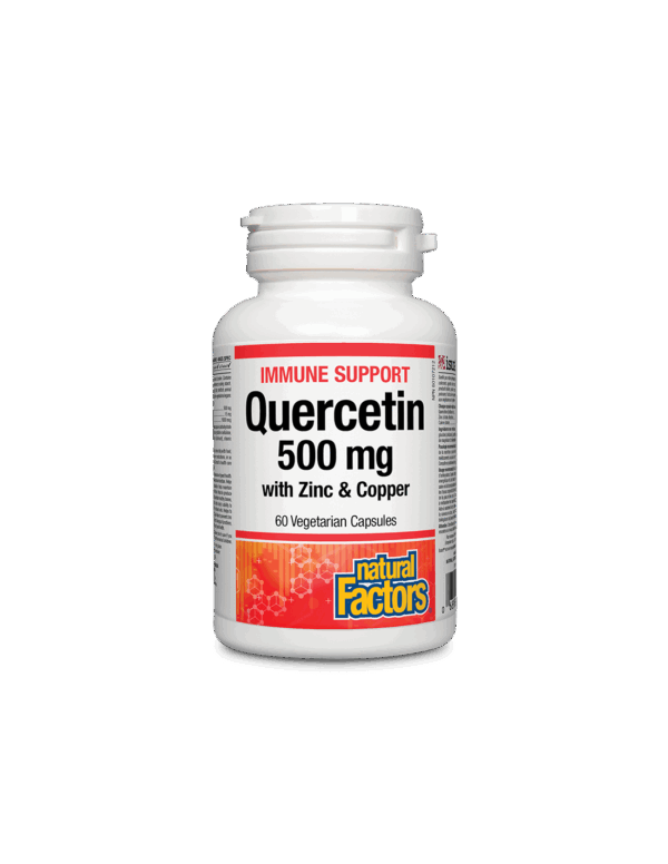 Immune Support Quercetin with Zinc & Copper / Кверцетин с цинк и мед, 60 капсули Natural Factors - Image 1