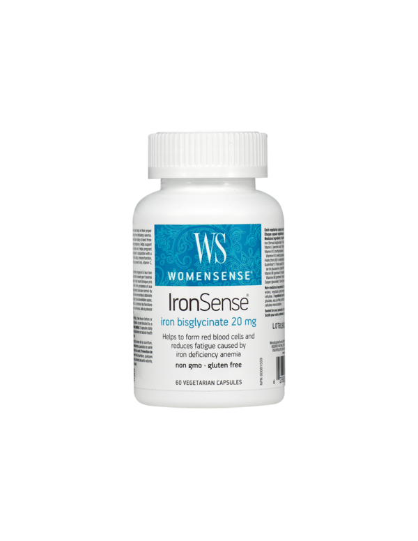 IronSense® WomenSense®/ Желязо (бисглицинат) 20 mg x 60 капсули Natural Factors - Image 1
