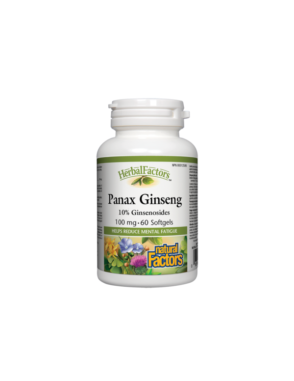 Panax Ginseng/ Женшен корейски 100 mg x 60 софтгел капсули Natural Factors - Image 1
