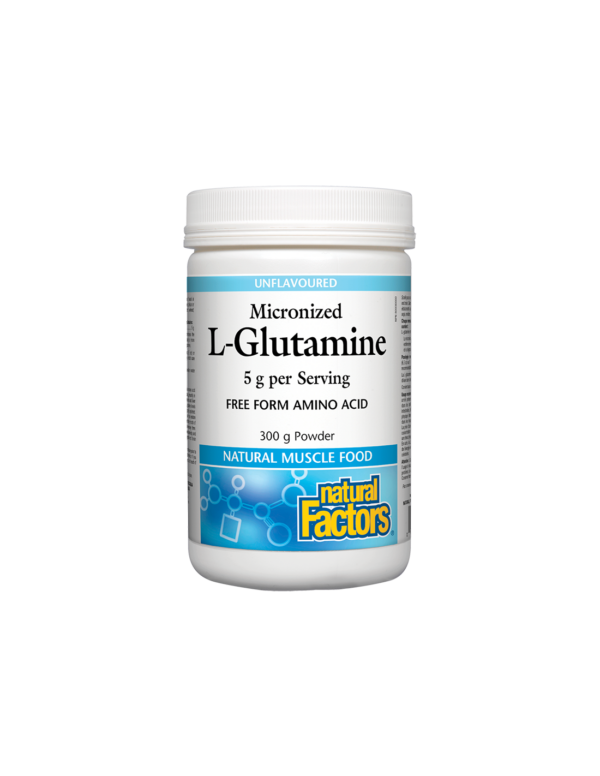 L-Glutamine Micronized/ Л-Глутамин (микронизиран) х 300 g / 60 дози Natural Factors - Image 1