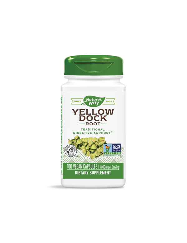 Natures Way Къдрав лапад (корен) 500 mg, 100 капсули - Image 1