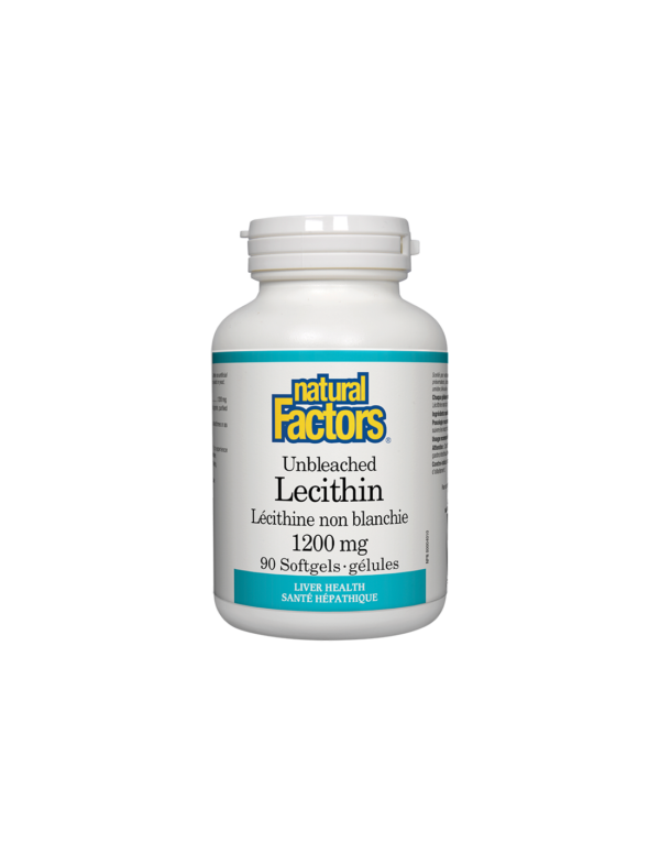 Лецитин неизбелен - Lecithin 1200 mg, 90 софтгел капсули Natural Factors - Image 1