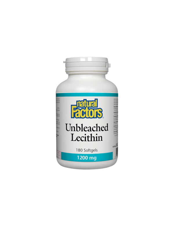 Lecithin Unbleached/ Лецитин (неизбелен) 1200 mg х 180 софтгел капсули Natural Factors - Image 1
