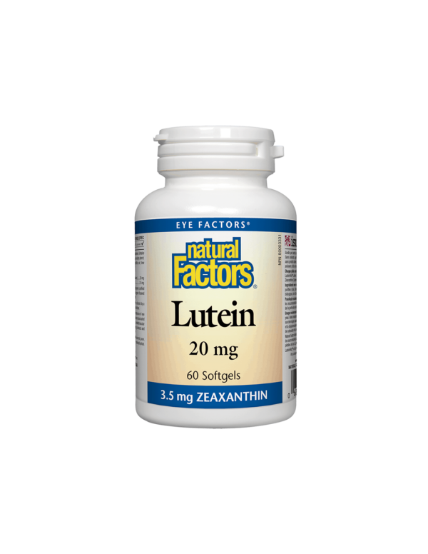 Lutein / Лутеин 20 mg х 60 капсули Natural Factors - Image 1