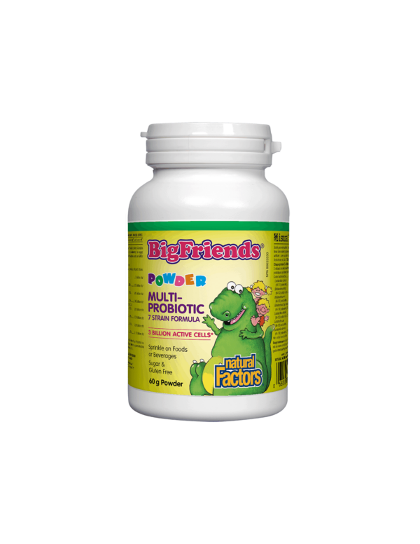 Multi-Probiotic Powder Big Friends®/ Мулти пробиотик за деца 3 млрд. активни пробиотици x 60 g пудра Natural Factors - Image 1