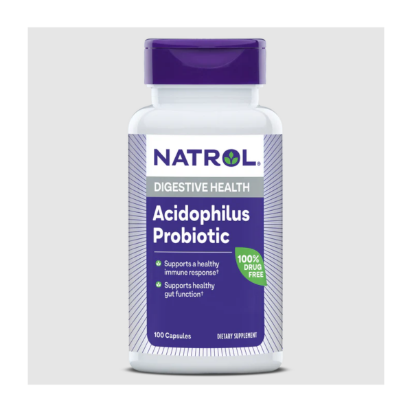 Natrol Пробиотик Ацидофилус 100mg 100 капсули - Image 1