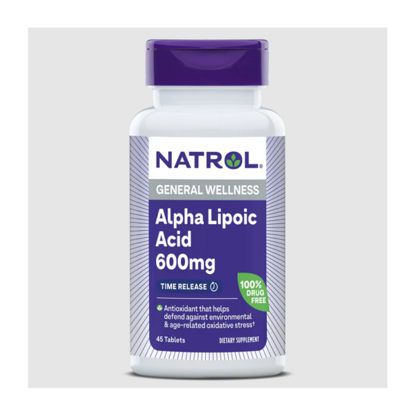 Natrol Алфа липоева киселина Удължено Освобождаване 600mg - Антиоксидант х45 - Image 1