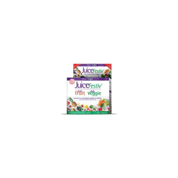 Natrol ДжусФестив (плодова и зеленчукова формула) 60 + 60 капсули - Image 1