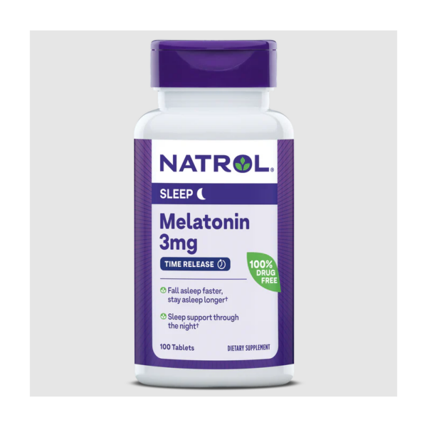 Natrol Мелатонин 3mg - удължено освобождаване 100 таблетки - Image 1