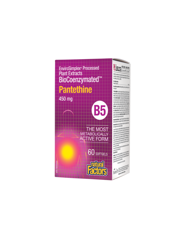 Pantethine BioCoenzymated™/ Пантетин/ Витамин В5 450 mg, 60 софтгел капсули Natural Factors - Image 1