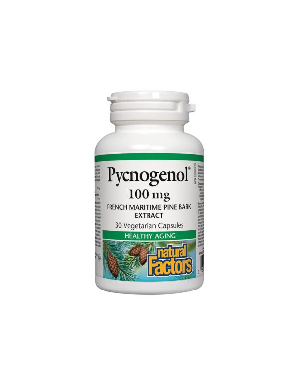 Pycnogenol® - Пикногенол, 100 mg, 30 V-капсули Natural Factors - Image 1