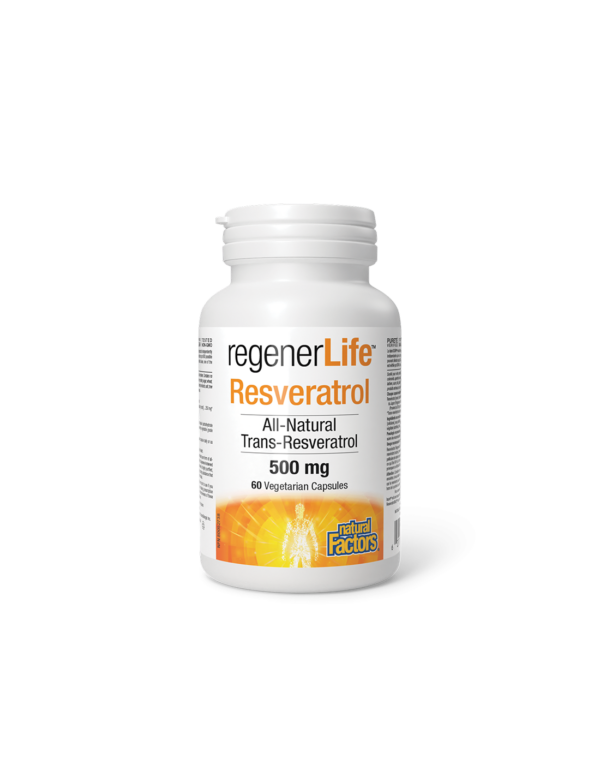 Ресвератрол Rеgener Life™,  500 mg x 60 капсули Natural Factors - Image 1
