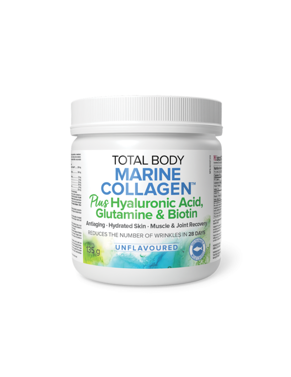 Рибен колаген на прах, с хиалуронова киселина, глутамин и биотин - Total Body Collagen™, 135 g Natural Factors - Image 1