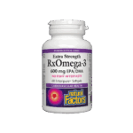 RxOmega-3 Extra Strength / Рибено масло, 1170 mg (600 mg EPA/DHA) х 60 софтгел капсули Natural Factors