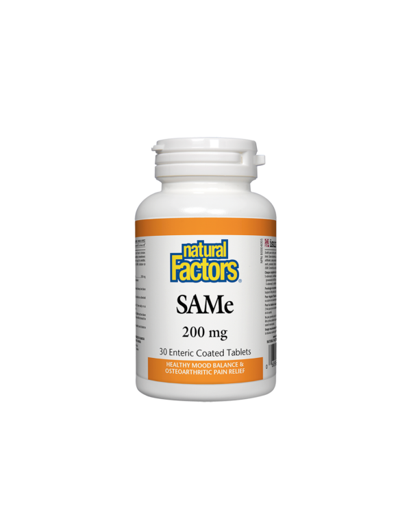 SAMe (S-Adenosyl-L-Methionine)/ САМе 200 mg х 30 таблетки Natural Factors - Image 1