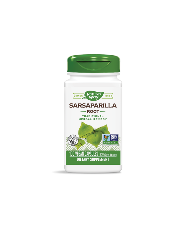 Natures Way Sarsaparilla Root/ Сарсапарила (корен) 425 mg x 100 капсули - Image 1