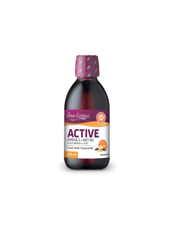 Sea-Licious® Active Omega-3 with Vitamin D3 & MCT Oil - Омега-3 + витамин D3 и МСТ, 250 ml Natural Factors - Image 1
