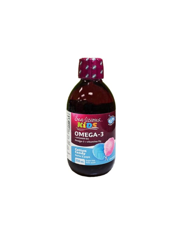Sea-Licious® Kids Omega-3 + Vitamin D3 / Омега-3 1500 mg + Витамин D3 400 IU за деца, 250 ml Natural Factors - Image 1