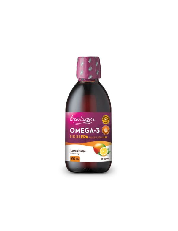 Sea-Licious® Omega-3 High EPA + Vitamin D3 / Омега-3 (високо съдържание на EPA) + витамин D3, 250 ml Natural Factors - Image 1