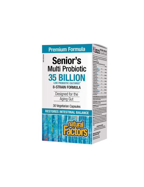 Senior’s Multi Probiotic / Мултипробиотик за възрастни 8 щама, 35 млрд. активни пробиотици х 30 капсули Natural Factors - Image 1