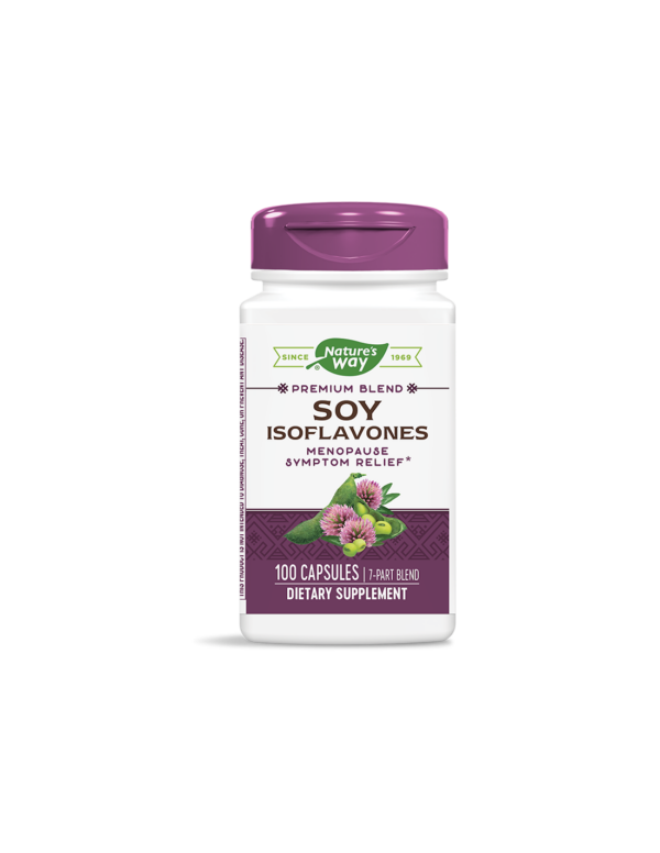 Natures Way Соеви изофлавони - премиум формула - При менопауза, 500 mg, 100 капсули - Image 1