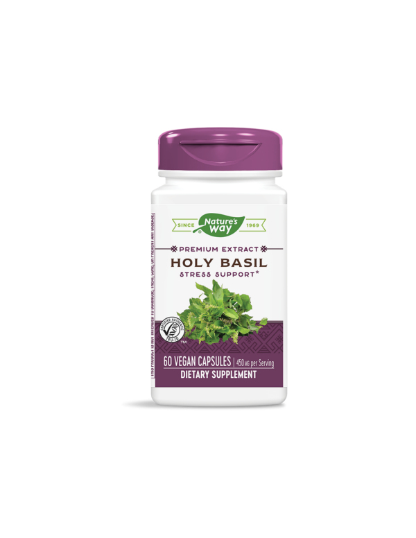 Natures Way Свещен босилек 450 mg х 60 капсули - Image 1