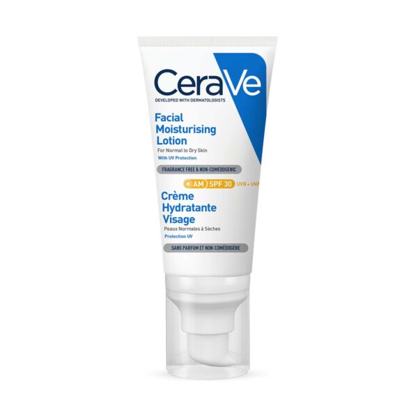 CeraVe AM Хидратиращ крем за лице за нормална и суха кожа SPF30, 52 мл 3337875840620 - Image 1