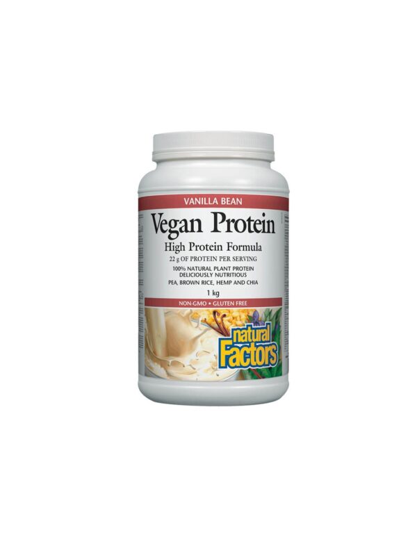 Vegan Protein High Protein Formula / Веган протеин с вкус на ванилия Natural Factors - Image 1