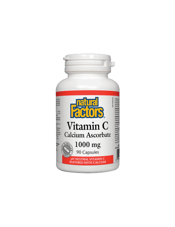 Vitamin C / Витамин С (калциев аскорбат), 1000 mg, 90 капсули Natural Factors - Image 1