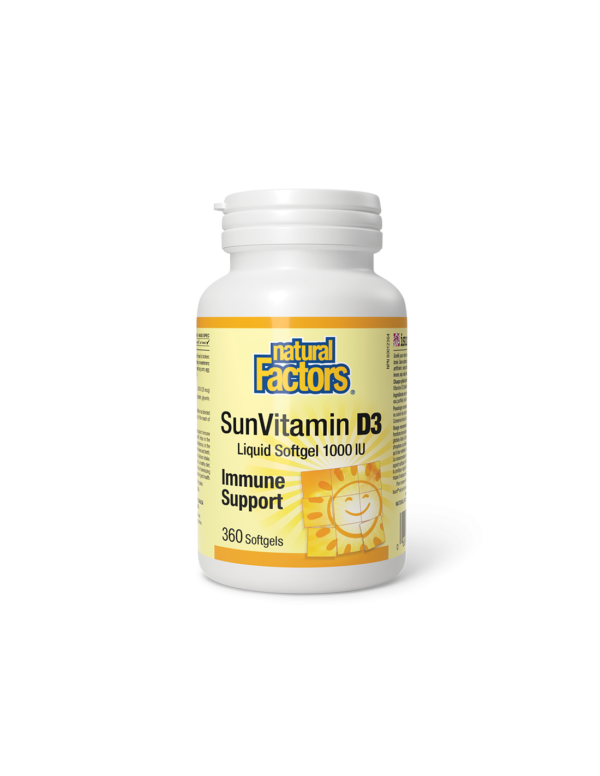 Витамин D3 - Силен имунитет, 1000 IU Natural Factors - Image 1