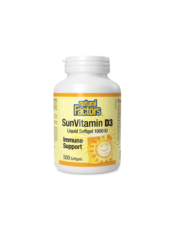 Витамин D3 - Силен имунитет, 1000 IU Natural Factors - Image 1