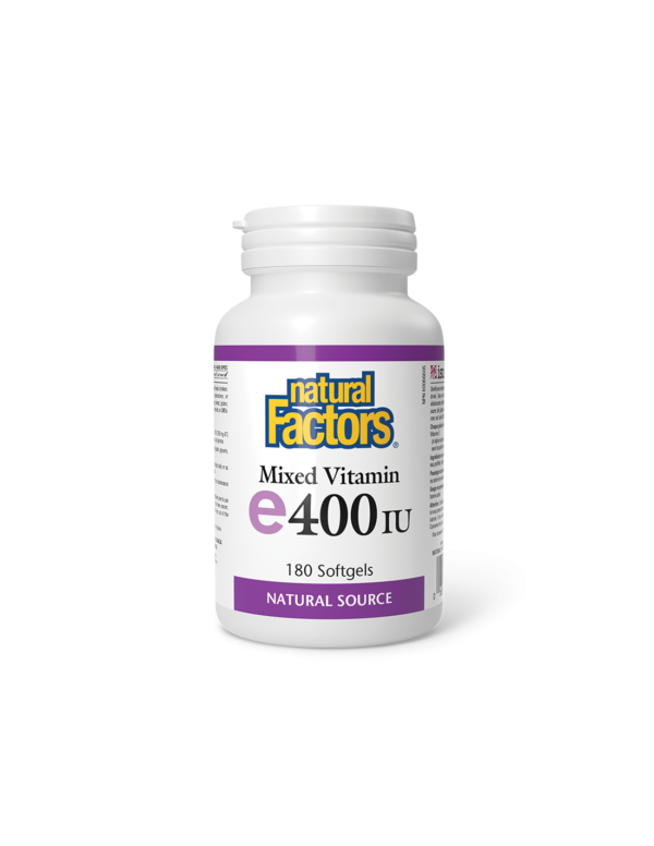 Витамин Е (токофероли микс) - антиоксидант, 268 mg/ 400 IU Natural Factors - Image 1