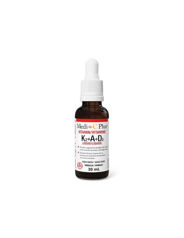 Здрави кости и превенция на остеопороза - Витамин К2+ А+ D3, 30 ml Natural Factors - Image 1