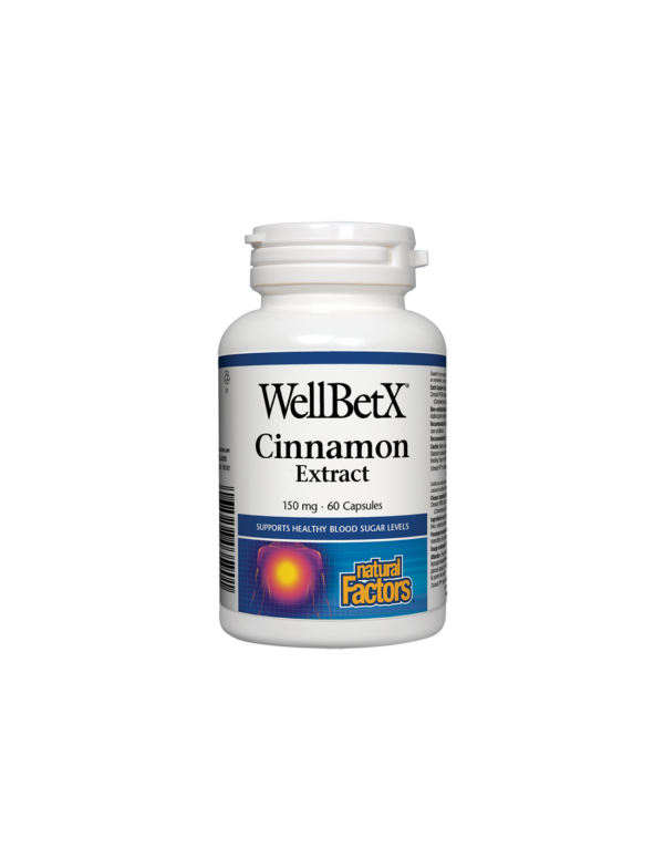 WellBetX® Cinnamon Extract/ Канела 150 mg х 60 капсули Natural Factors - Image 1