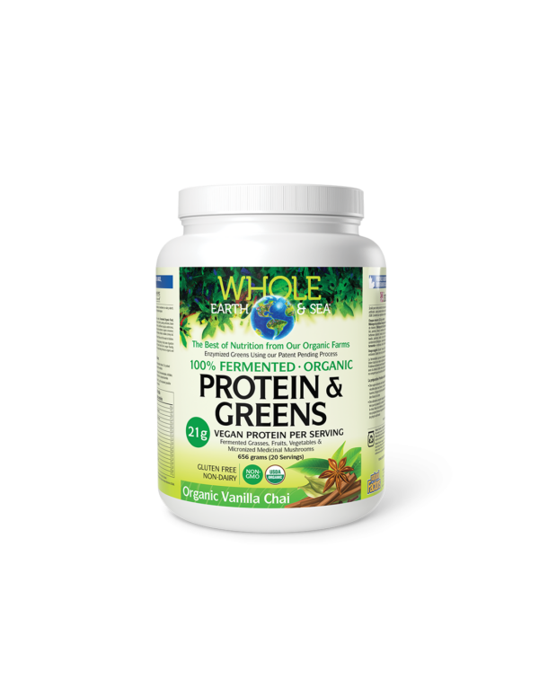 Органик ферментирали храни и медицински гъби - Whole earth and sea® - Източник на протеин и антиоксиданти, 656 g, прах - Image 1